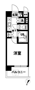 1Kの間取図